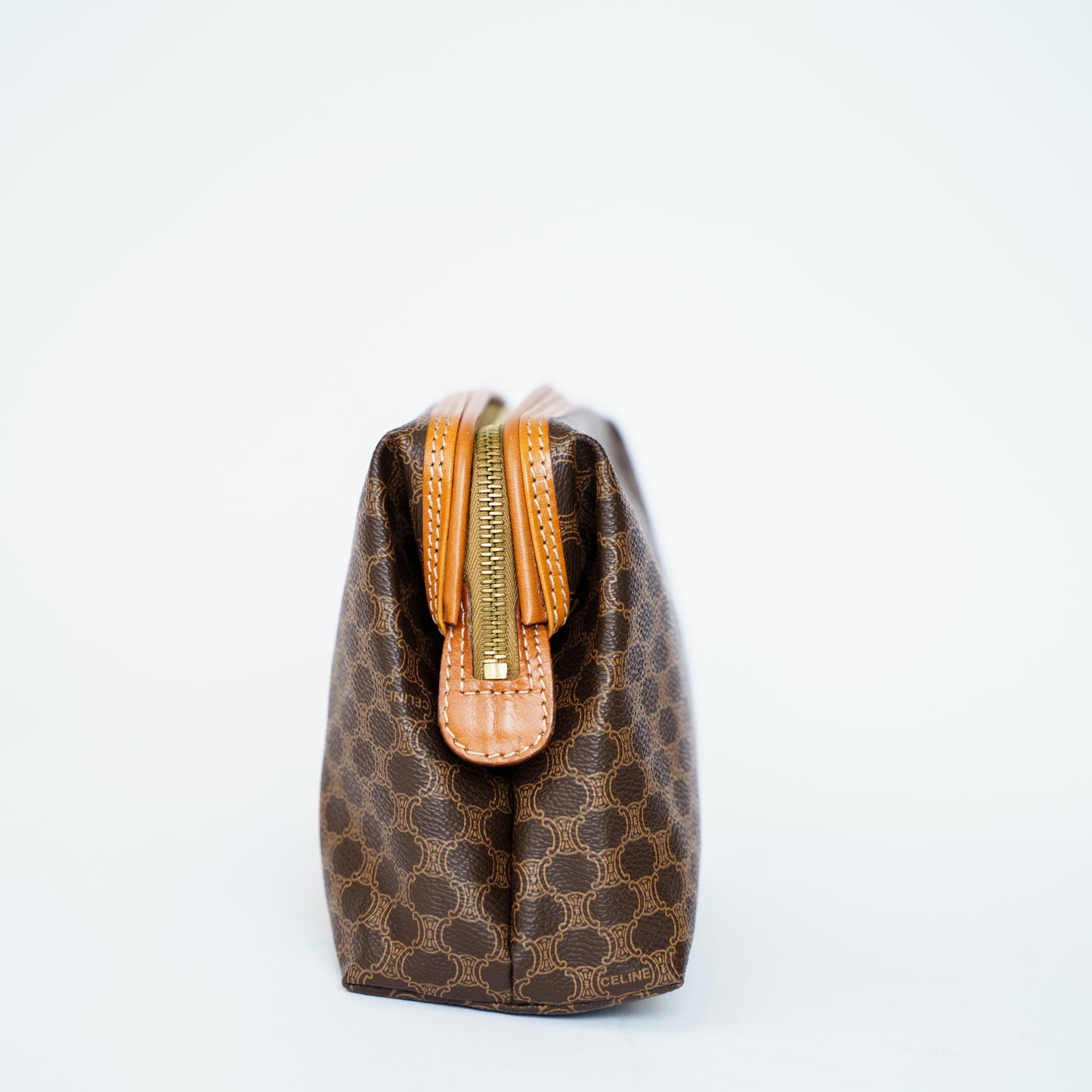 Celine Brown Macadam Cosmetic Pouch