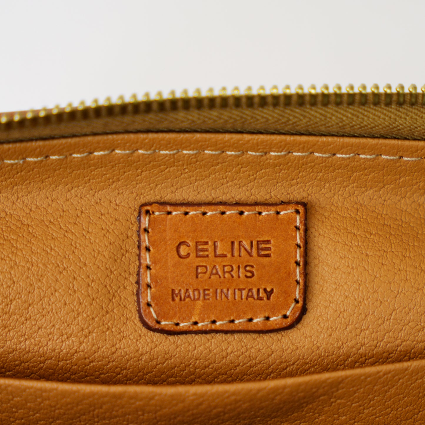 Celine Brown Macadam Cosmetic Pouch
