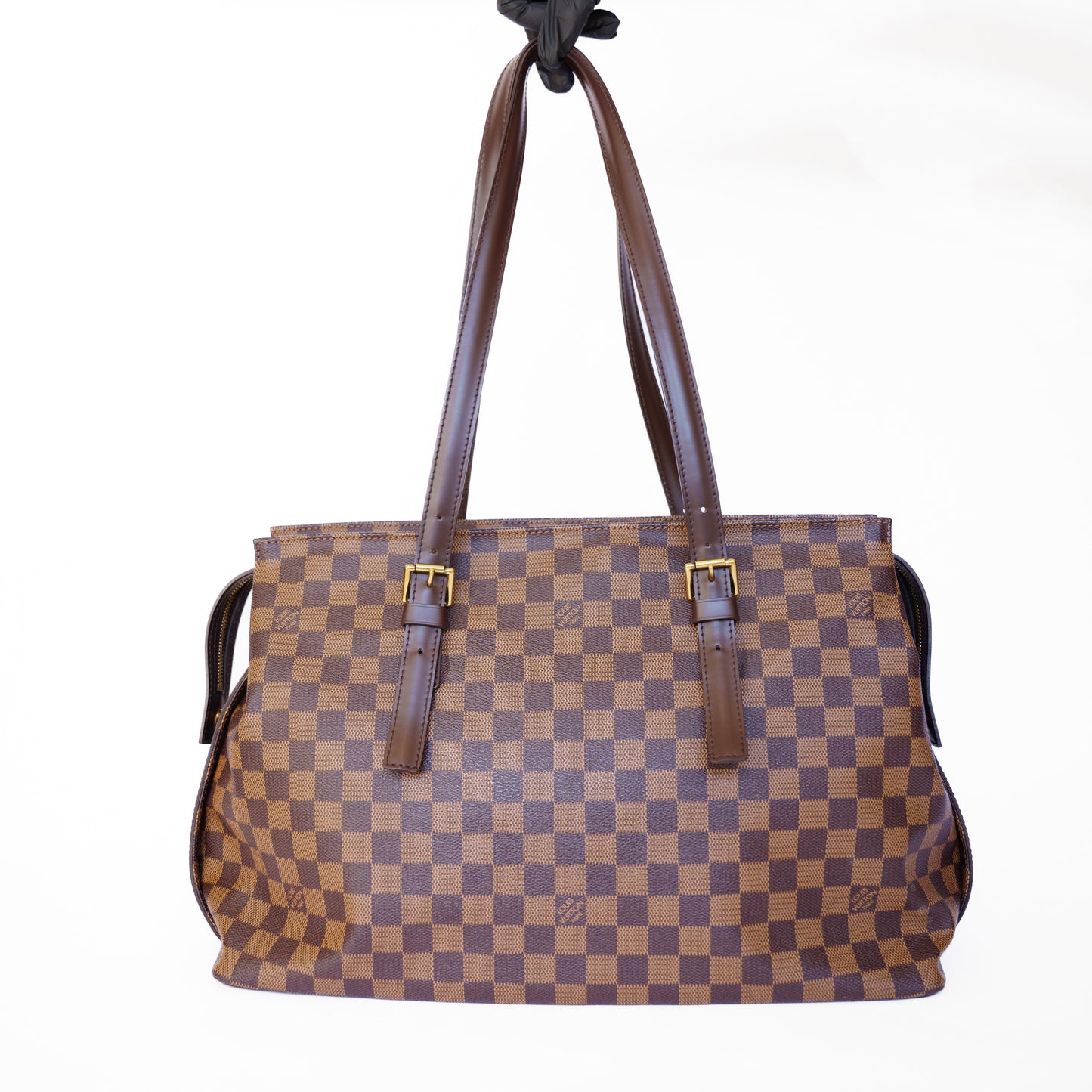 Louis Vuitton 2006 Chelsea Shoulder Tote Bag in Damier Ebene - TH0036