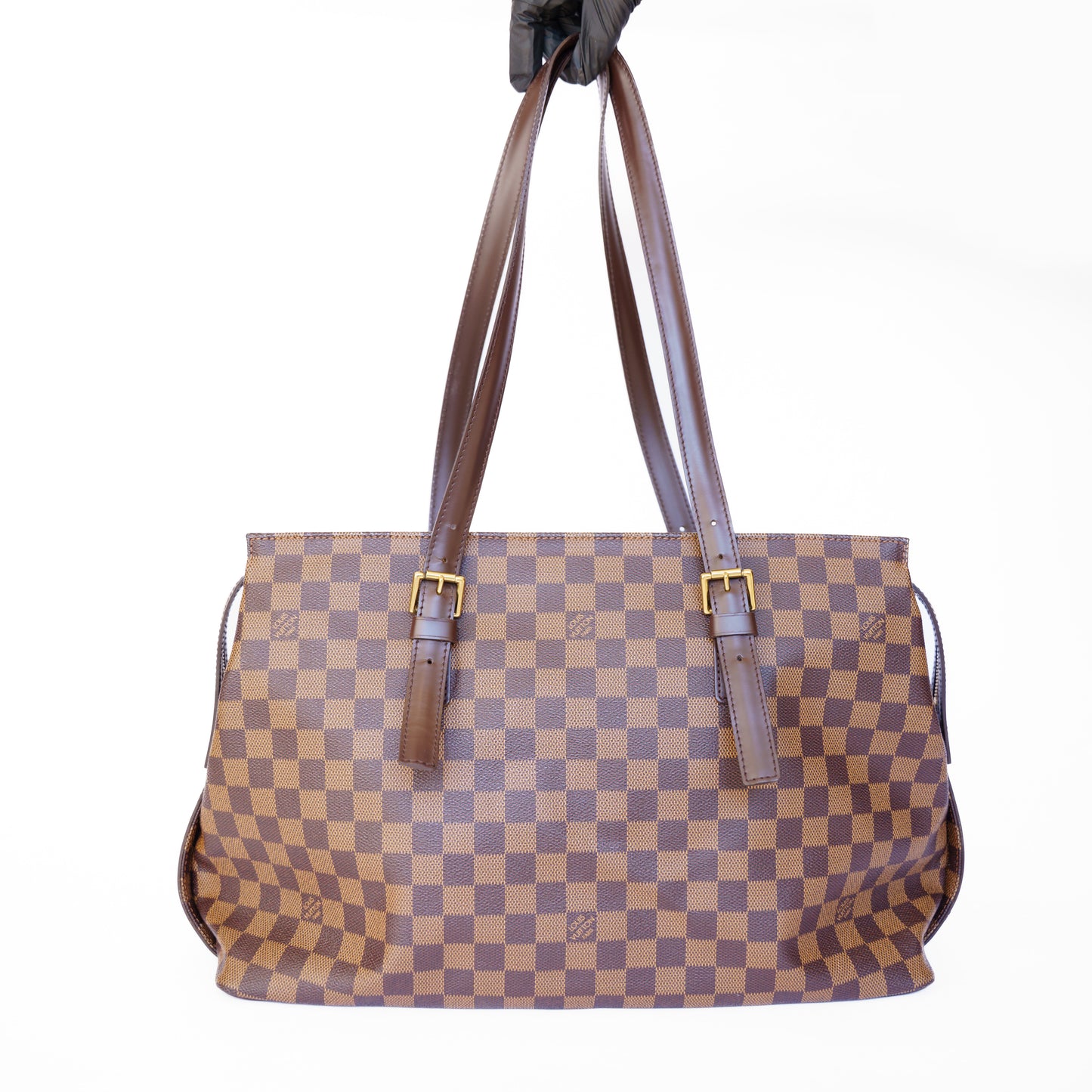 Louis Vuitton 2006 Chelsea Shoulder Tote Bag in Damier Ebene - TH0036
