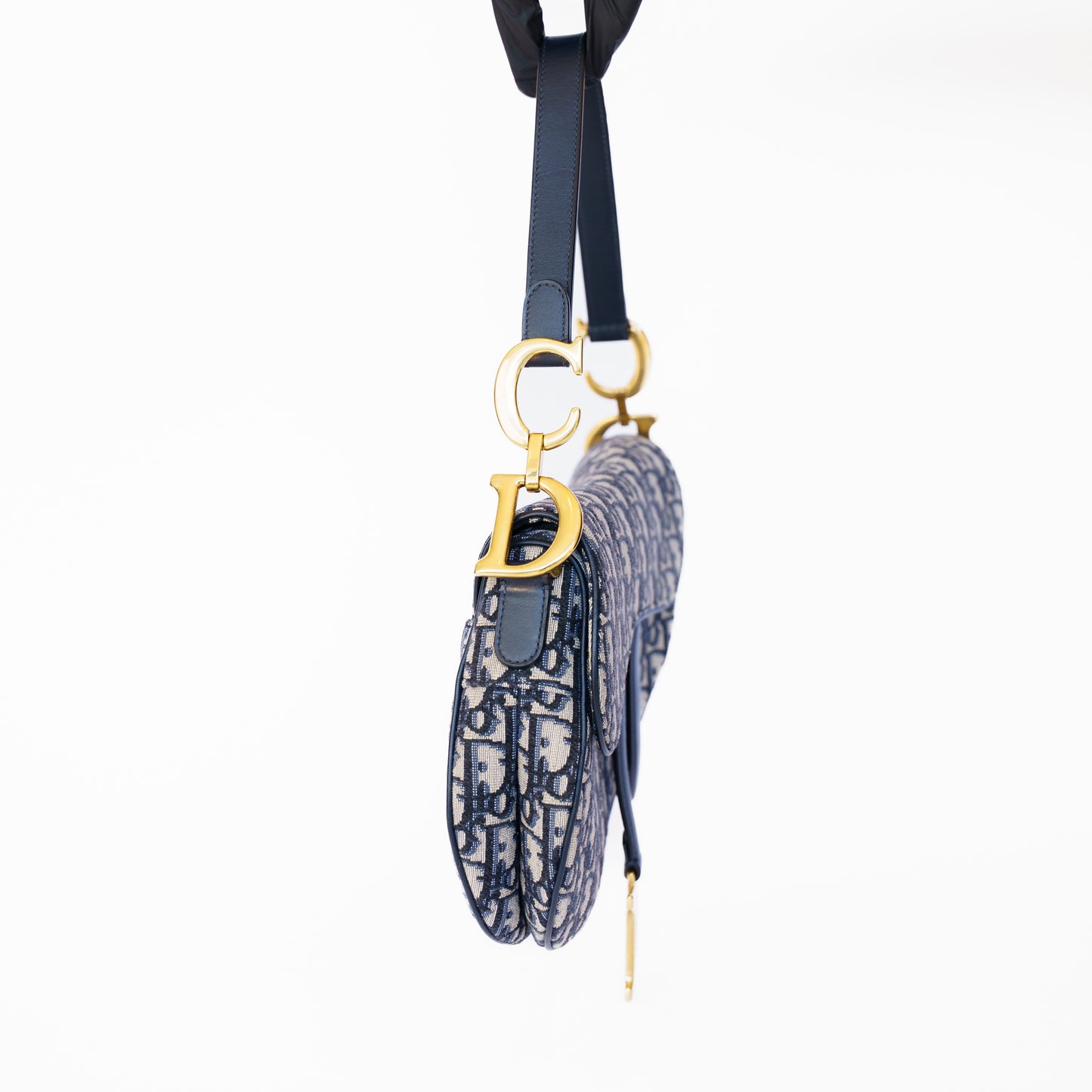 Christian Dior Saddle Bag in Navy Oblique