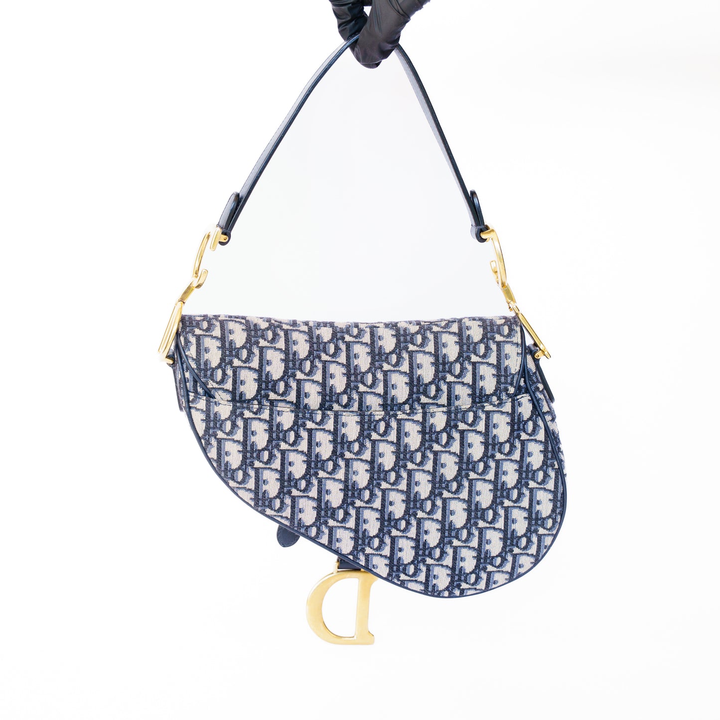Christian Dior Saddle Bag in Navy Oblique