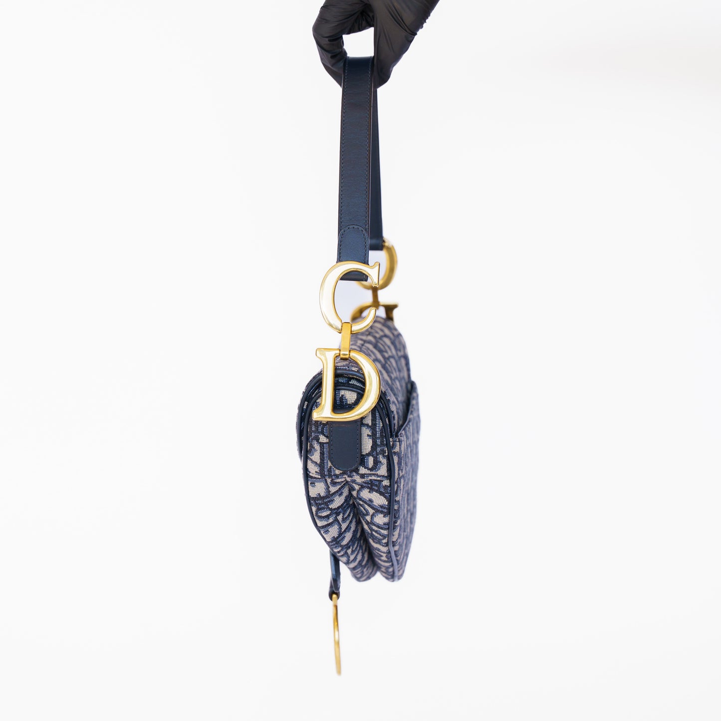 Christian Dior Saddle Bag in Navy Oblique