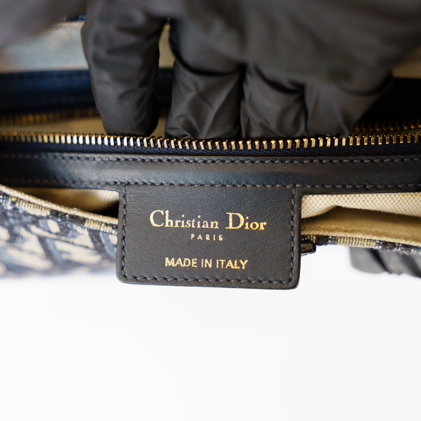 Christian Dior Saddle Bag in Navy Oblique