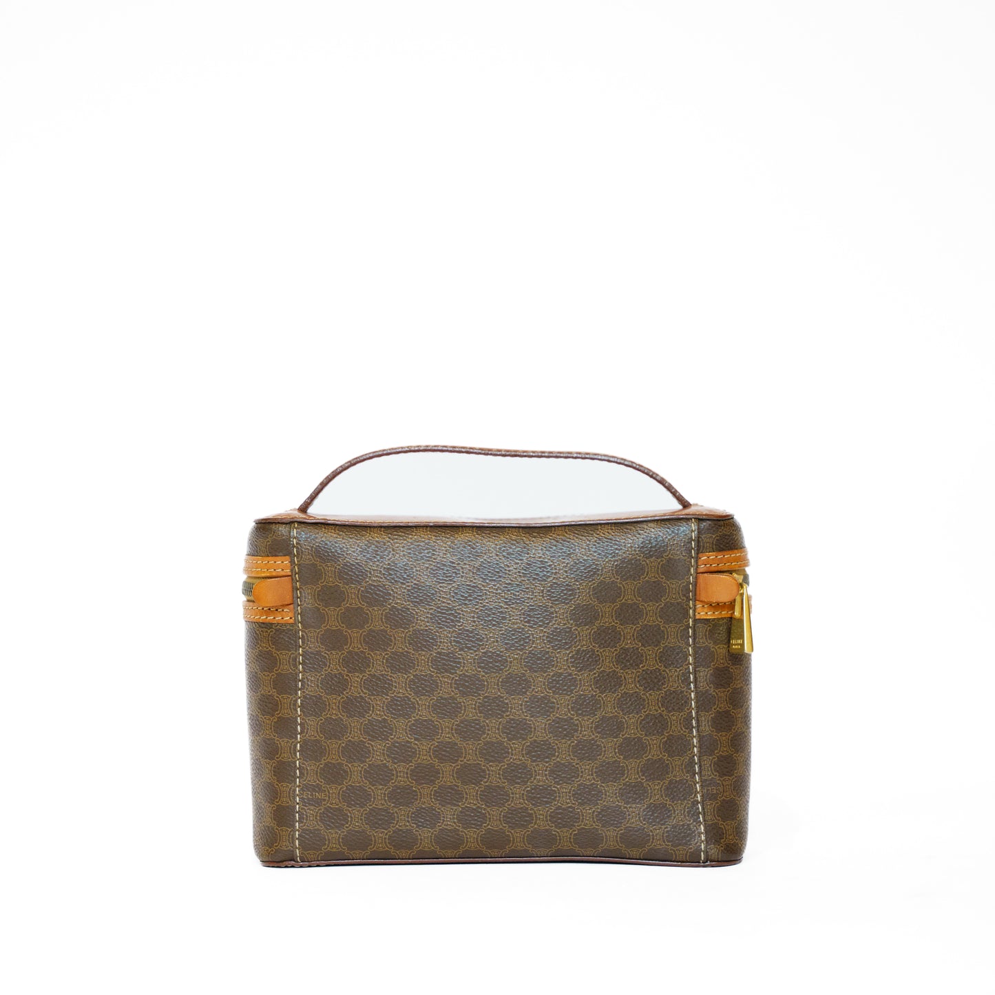 Celine Vanity Bag in Brown Macadam 271125B18