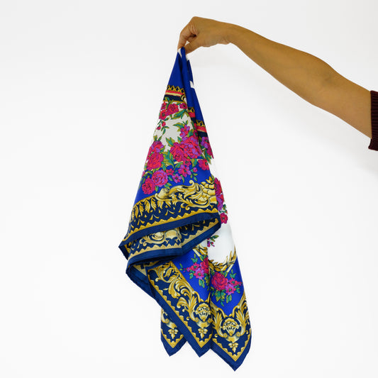 Chanel Silk Scarf in Multicolor Print Large Square 271125B40