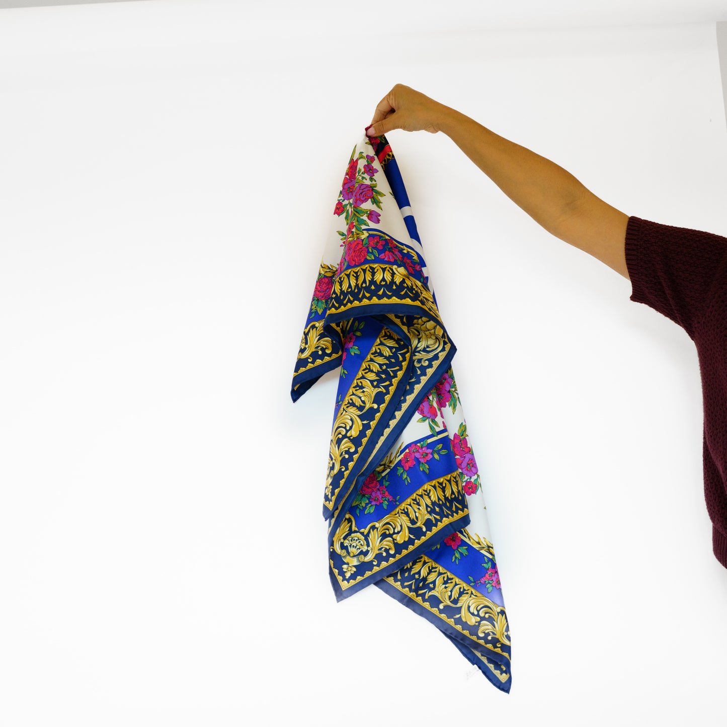 Chanel Silk Scarf in Multicolor Print Large Square 271125B40