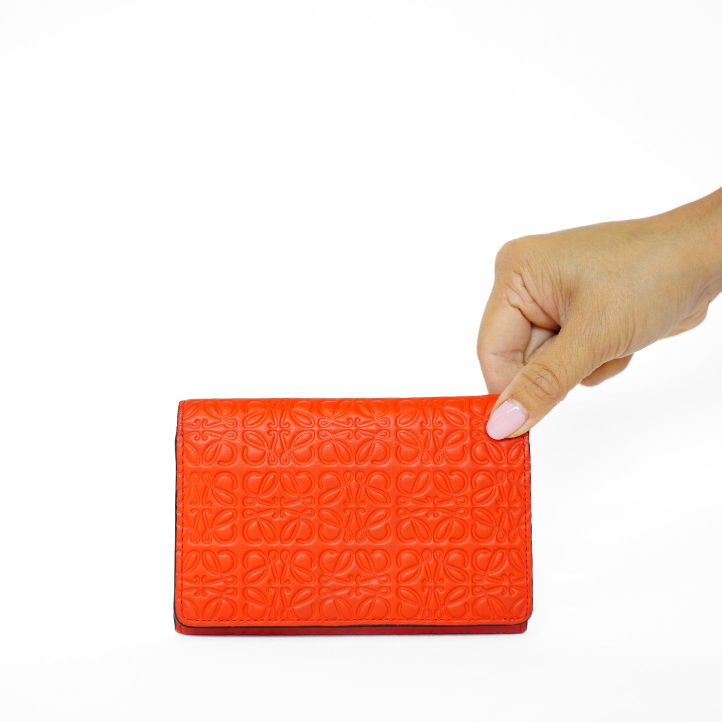 Loewe Anagram Compact Purse in Red 271125B48