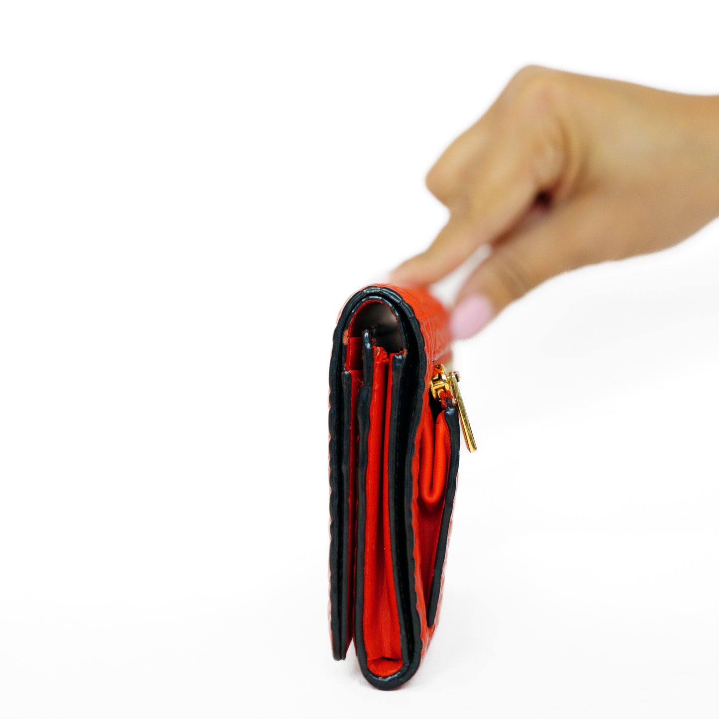 Loewe Anagram Compact Purse in Red 271125B48