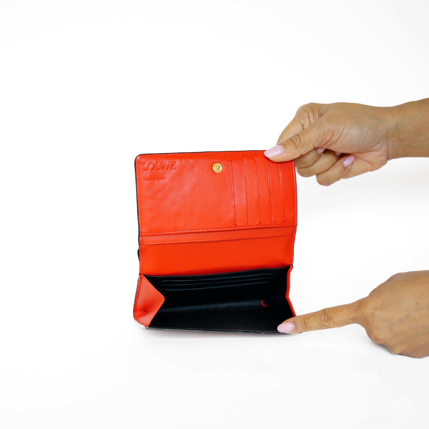 Loewe Anagram Compact Purse in Red 271125B48