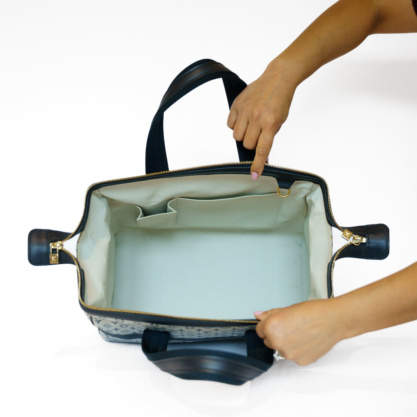 Louis Vuitton Josephine GM in Black Mini Lin Canvas  271125B06