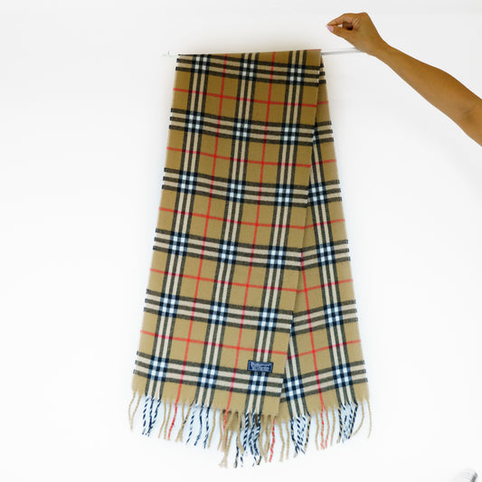 Burberry Beige Check Scarf 271125B03