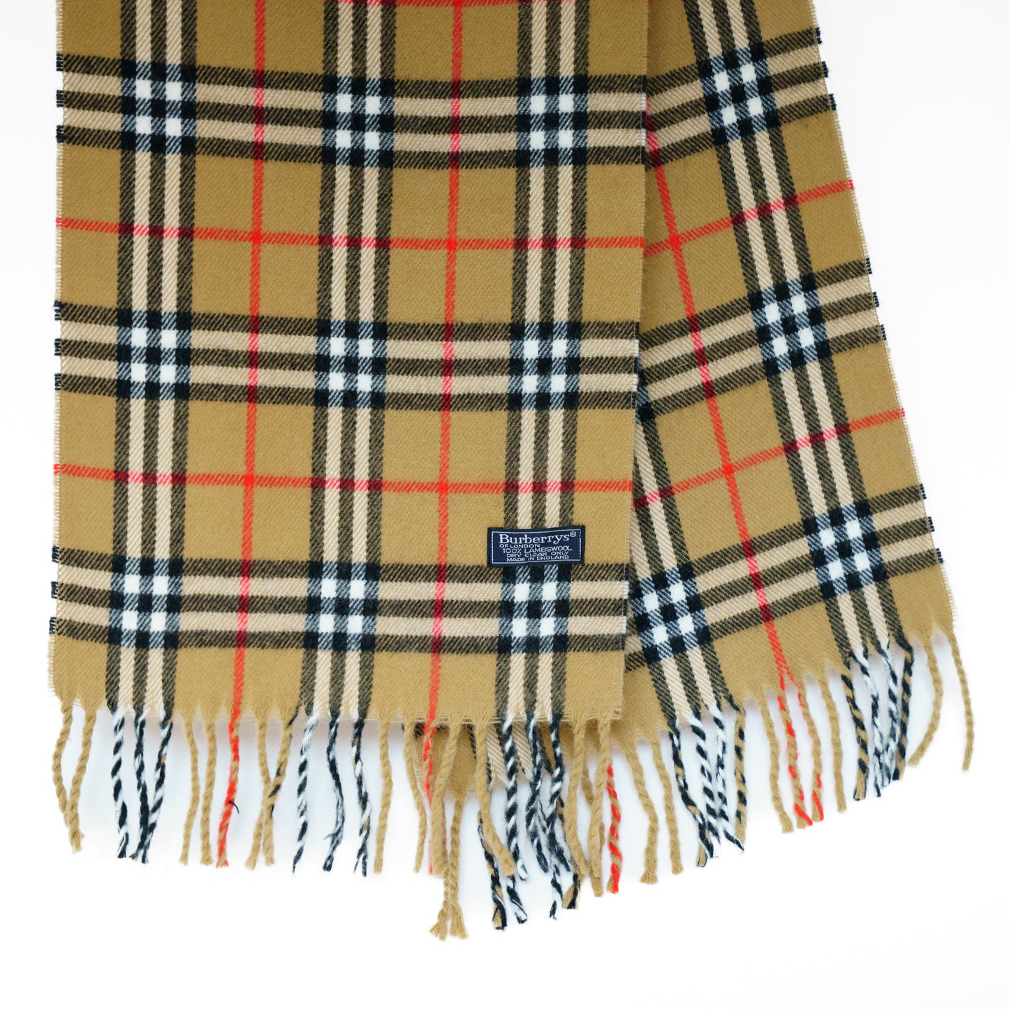 Burberry Beige Check Scarf 271125B03