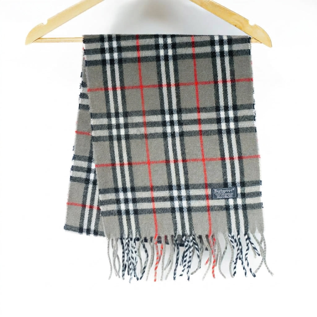 Burberry Lambswool Dark Grey Scarf 221025B185