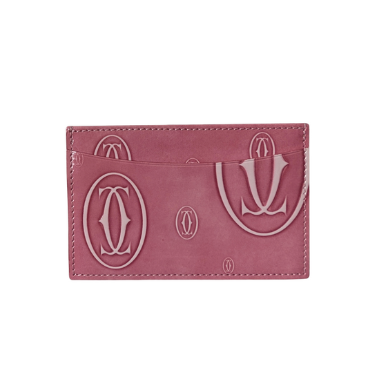 Cartier Happy Birthday Card Holder in Pink Patent Leather 110326P19