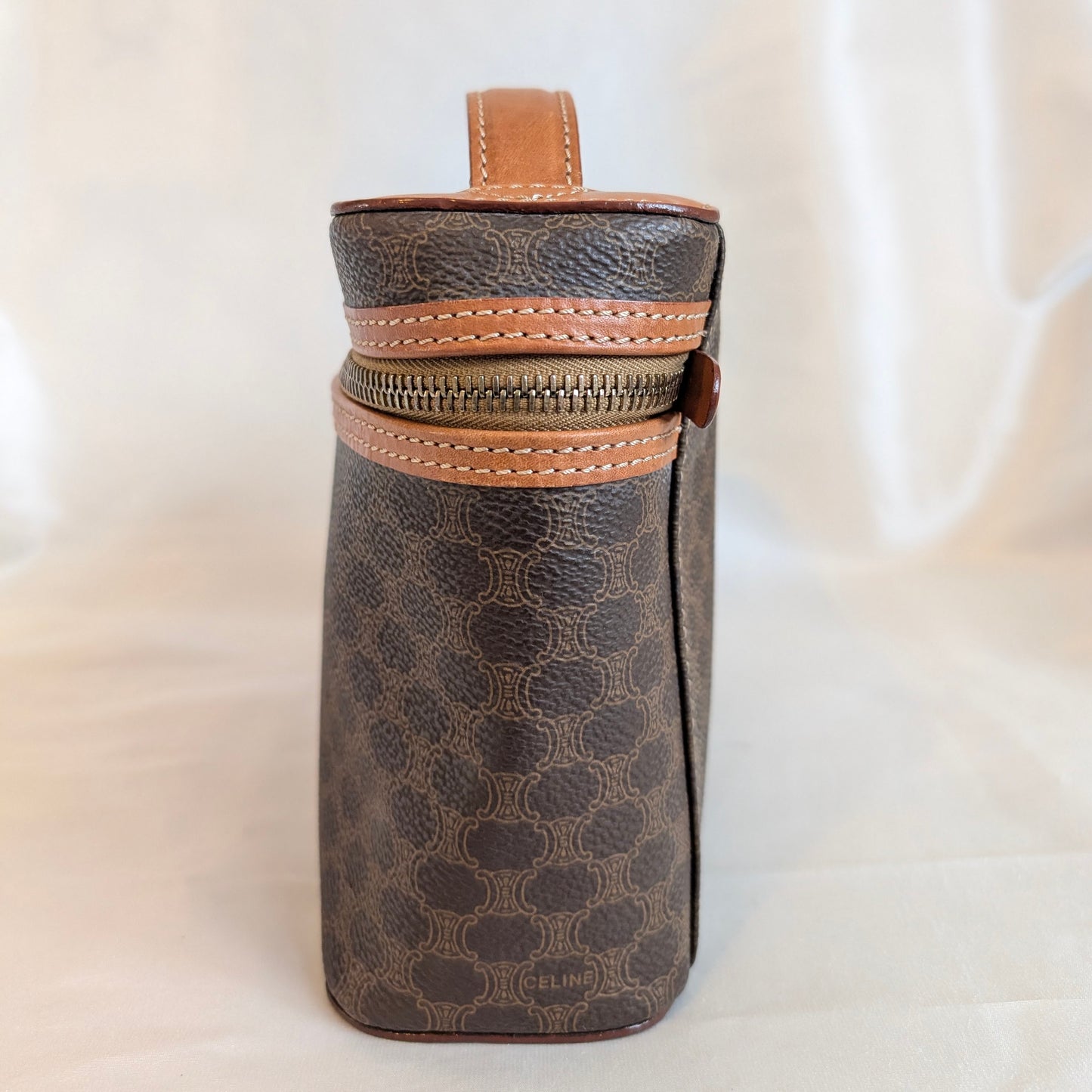 Celine Vanity Bag in Brown Macadam 191125B18