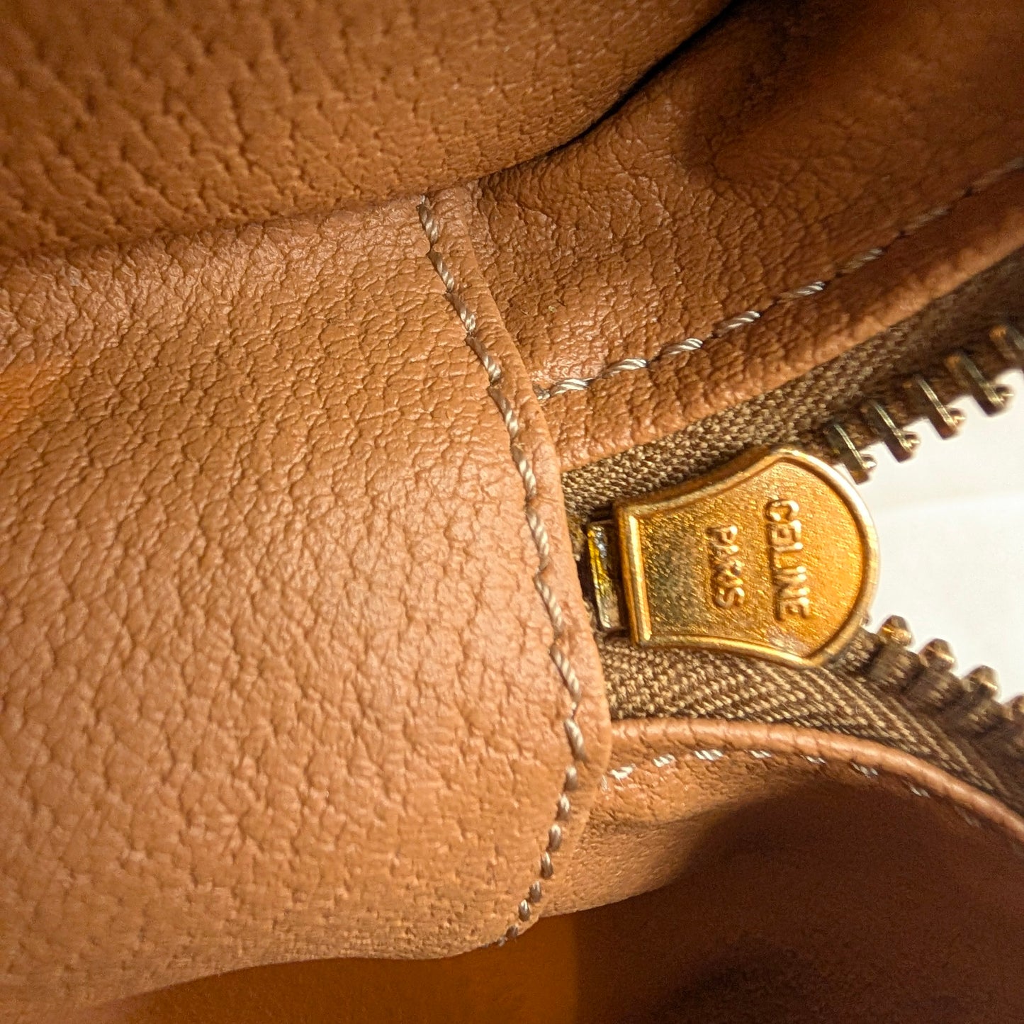 Celine Vanity Bag in Brown Macadam 191125B18