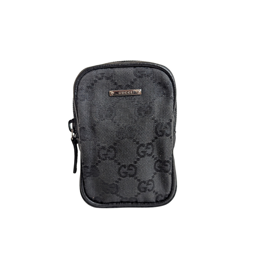 Gucci Black Canvas Small Pouch