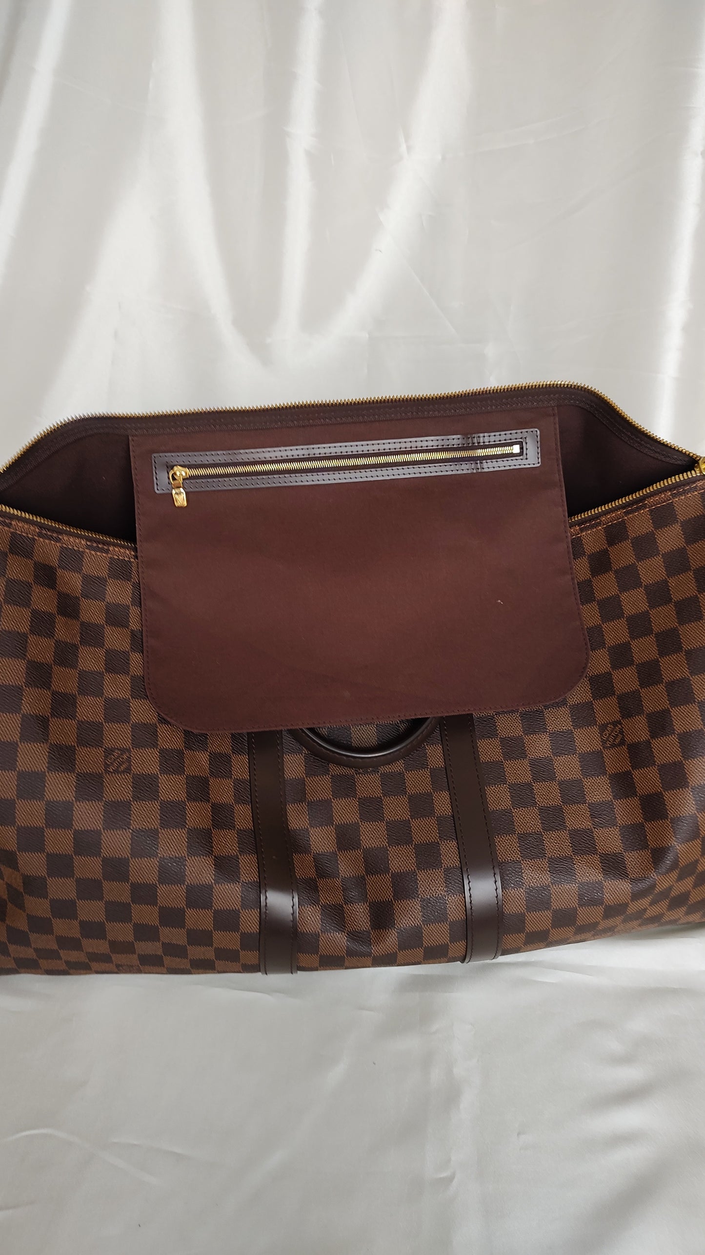 Louis Vuitton 2020 Keepall 55 Bandouliere in Damier Ebene Canvas