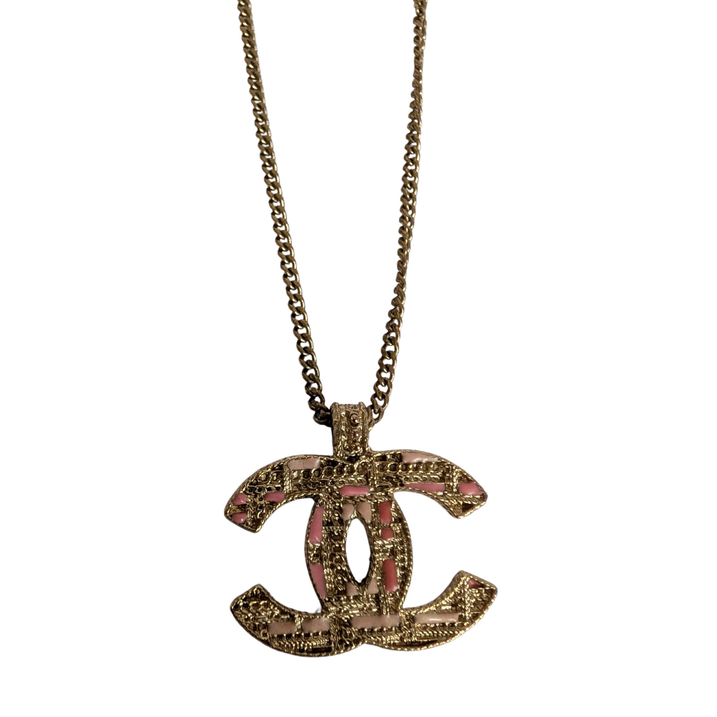 Chanel Crystal Pearl CC Pendant Necklace