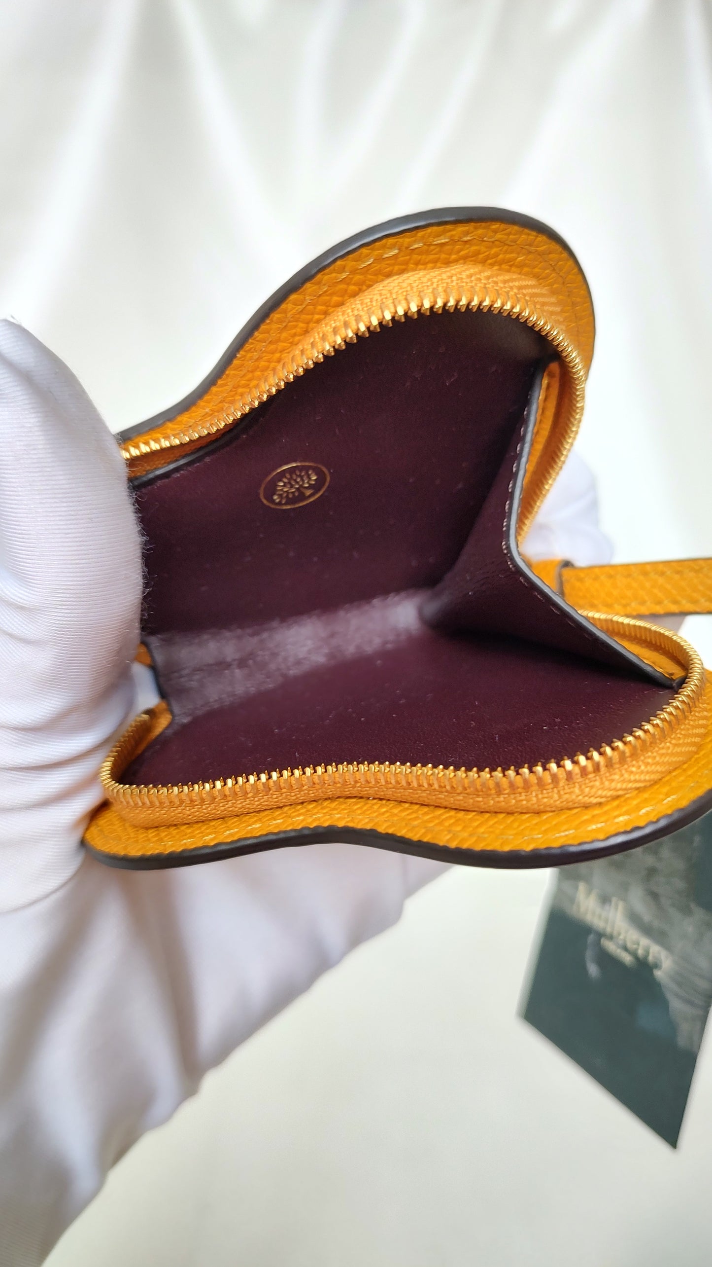 Mulberry Heart Coin purse Amber