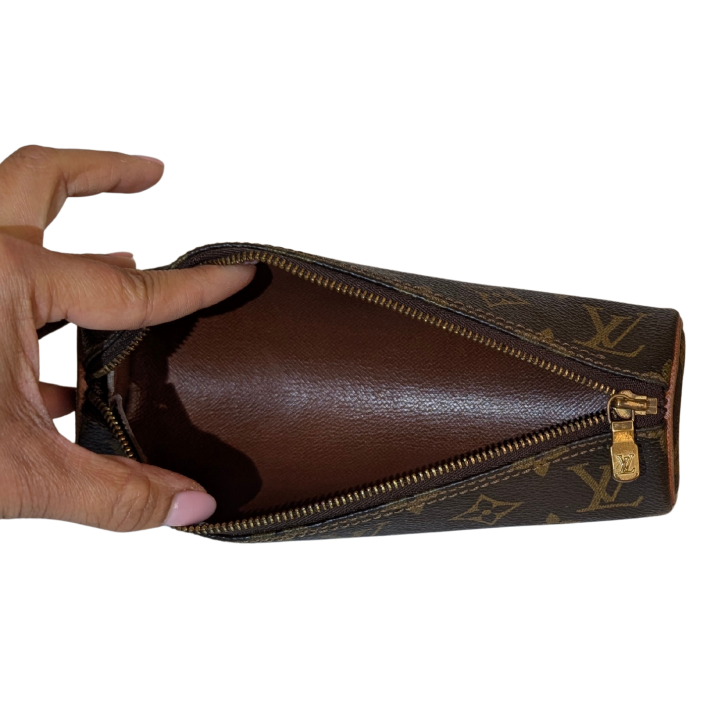 Louis Vuitton Pencil Case Trousse Ronde in Monogram Canvas 191125B19