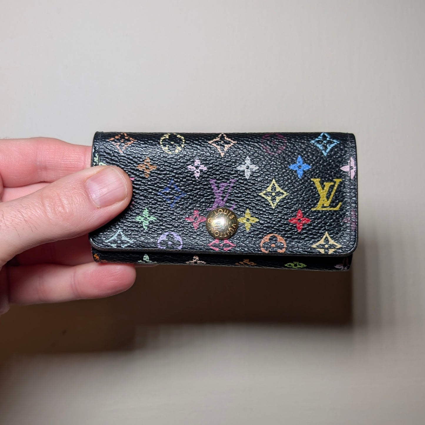 Louis Vuitton 4 Key Holder X TKM Takashi Murakami in Multicolor Noir 140126B12