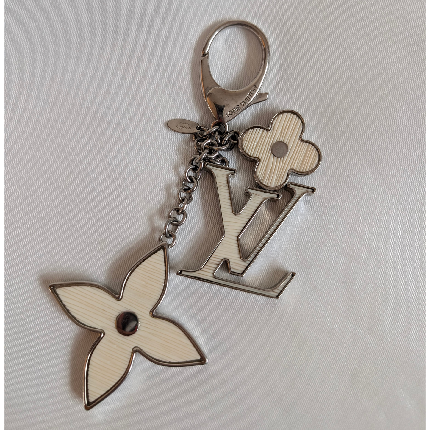 Louis Vuitton White Fleur de Epi Monogram Bag Charm