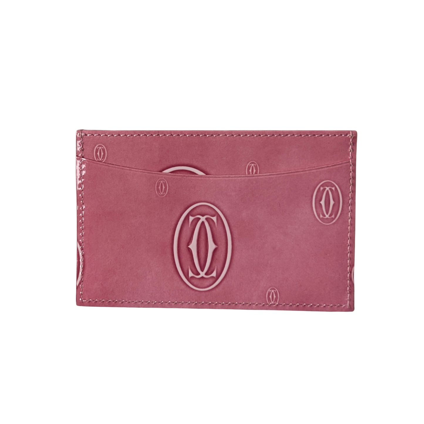 Cartier Happy Birthday Card Holder in Pink Patent Leather 110326P19