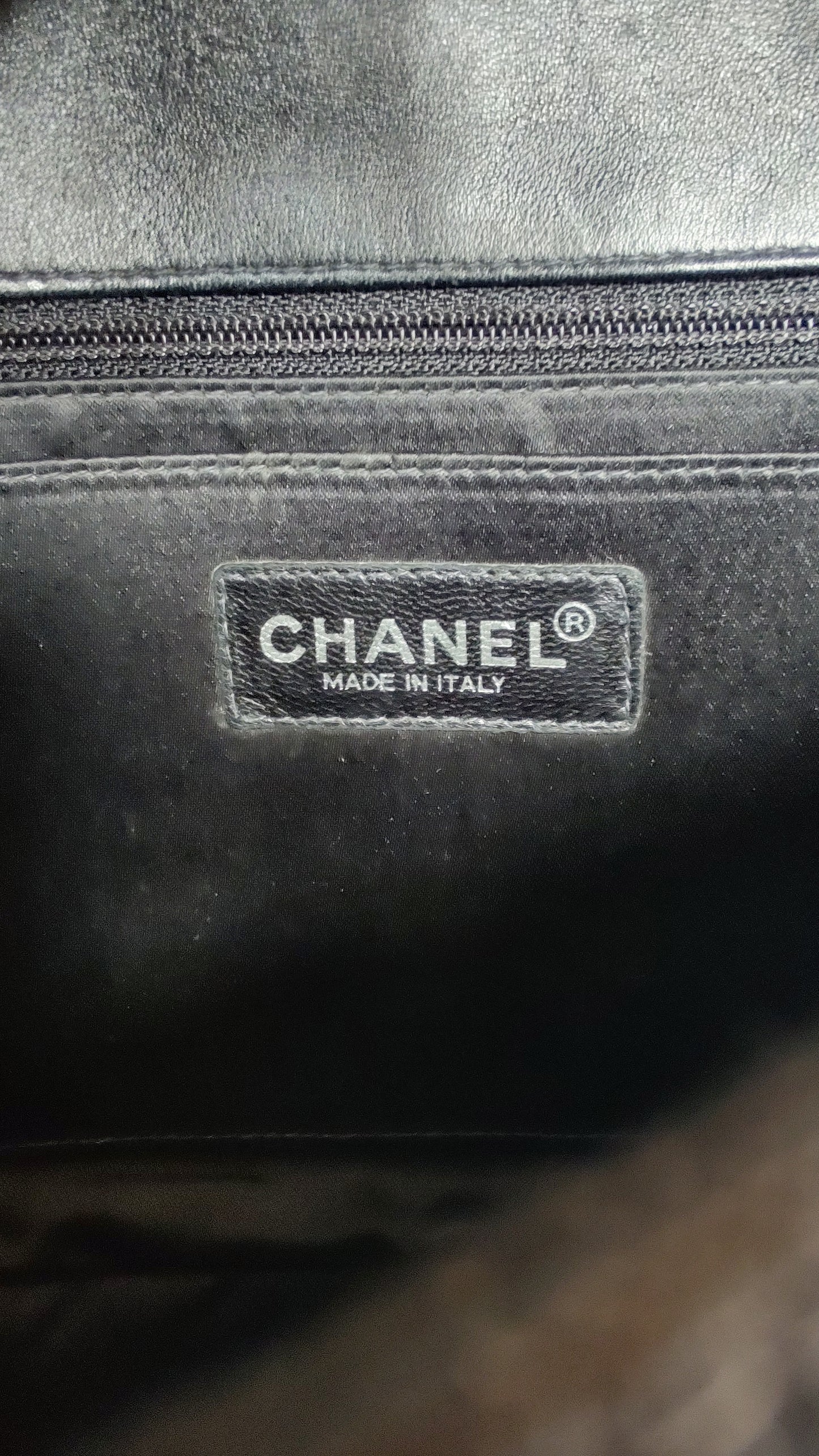 Chanel 2002 Black Medium Flap Travel line in Black Hardware