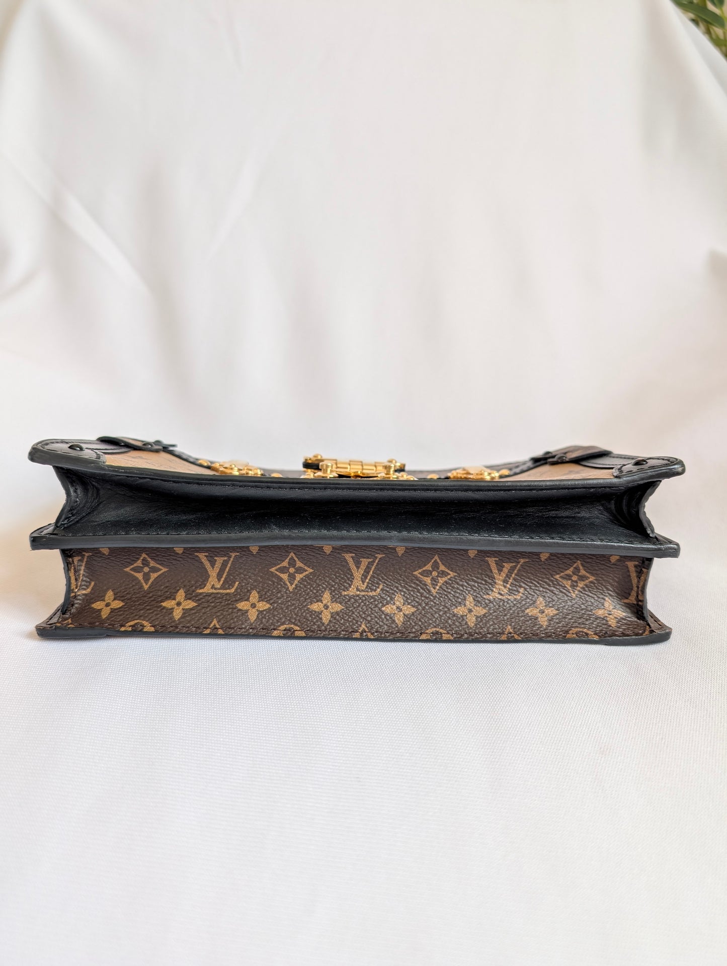 Louis Vuitton 2019 Trunk Clutch in Monogram Reverse Chain Shoulder Bag SN2179