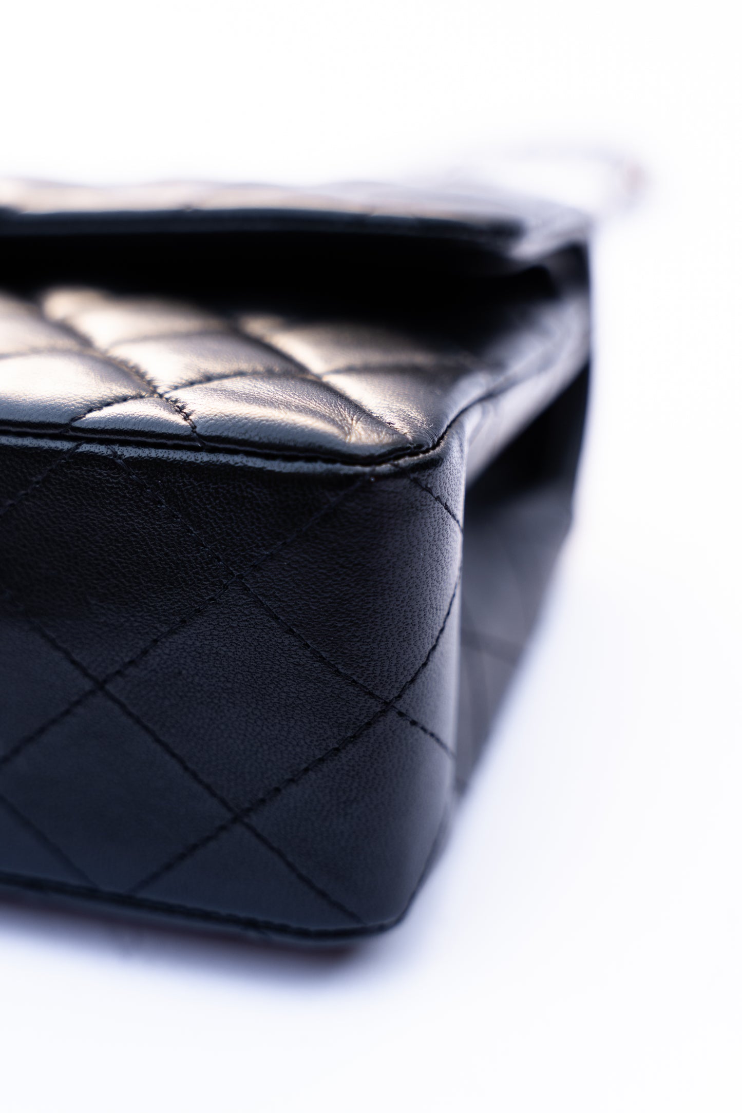 Chanel 2019 Small Classic Flap in Black Lambskin with Silver Hardware